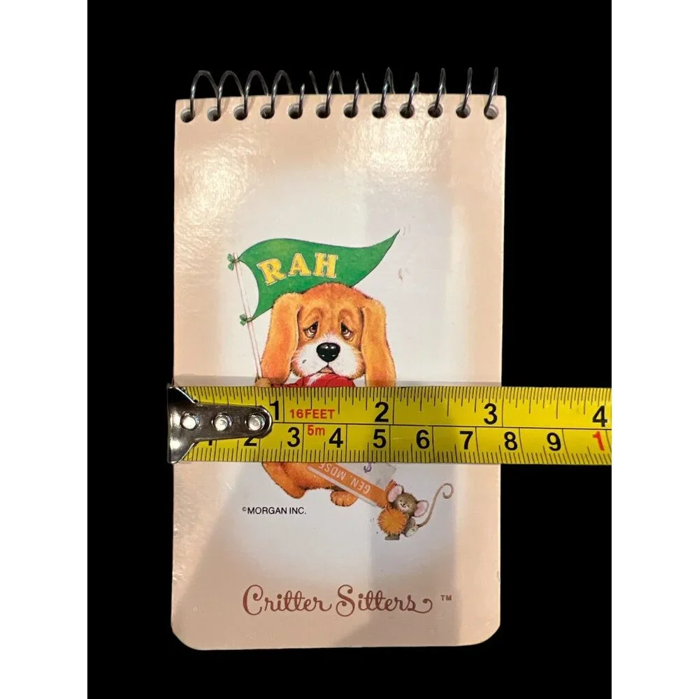 80s Mead Memo Pad Critter Sitters Dog & Mouse Cheer Squad, Notebook‎ Has Writing